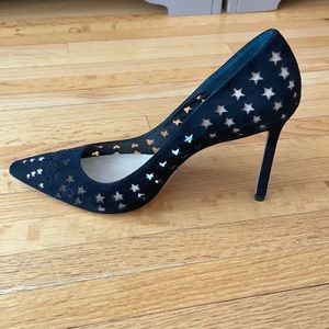 Lazercut star Jimmy Choo heels